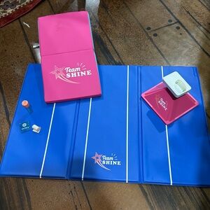 American Girl Team Shine Blue and Pink Gym Mat & Accessories
